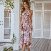 Ladies Vintage Sexy Sleeveless Floral Print Dress Women Bohemian Long Party Beach Summer Dress Women Sundress Female Vestidos