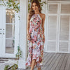 Ladies Vintage Sexy Sleeveless Floral Print Dress Women Bohemian Long Party Beach Summer Dress Women Sundress Female Vestidos