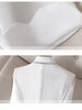 Ladies White Black Blazer Summer Half Sleeve Thin Women Jacket Female Korean Style V-neck Office Suit Coat Women Clothing