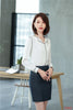 Ladies White Blouses Women Work Wear Suits with 2 Piece Skirt and Top Sets Shirts Office Uniform Styles