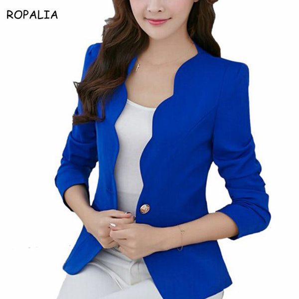 Ladies Women Jacket OL Slim Blazer Coat Women Suit jacket Long Sleeve Ladies Blazer Work Wear