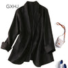 Ladies linen suit Cotton and Linen Suit Jacket Female 2022 Spring Casual Retro One Buckle Solid Color Summer Blazer Tops  LHJ080