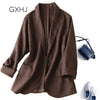 Ladies linen suit Cotton and Linen Suit Jacket Female 2022 Spring Casual Retro One Buckle Solid Color Summer Blazer Tops  LHJ080