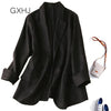 Ladies linen suit Cotton and Linen Suit Jacket Female 2022 Spring Casual Retro One Buckle Solid Color Summer Blazer Tops  LHJ080