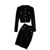 Ladies temperament suit 2022 ladies small fragrant knit tops women's wild high waist skirts two pieces