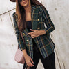 Lady Long-sleeved Blazer Casual Double-breasted Check Blazer Woolen Modern Design Winter Lady Coat 2023 Women's Clothing