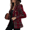 Lady Long-sleeved Blazer Casual Double-breasted Check Blazer Woolen Modern Design Winter Lady Coat 2023 Women's Clothing