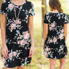 Floral Print Dress Women Summer Dresses Short Sleeve Casual Beach Vestidos Female Robe Pockets Flowers Woman Sundress