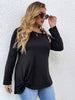 Large Plus Size 4XL Women Autumn Winter 2023 Leopard One Shoulder Long Sleeve Tops Black Blouse Casual Oversized Ladies T Shirts