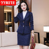 Large Size Elegant Women's Suit Skirt Two-piece Set 2022 Autumn and Winter Single-breasted Ladies Jacket High Waist Skirt