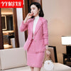 Large Size Elegant Women's Suit Skirt Two-piece Set 2022 Autumn and Winter Single-breasted Ladies Jacket High Waist Skirt