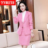 Large Size Elegant Women's Suit Skirt Two-piece Set 2022 Autumn and Winter Single-breasted Ladies Jacket High Waist Skirt