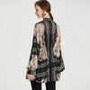 Large Size Ladies' 2023 Spring Loose Causal Shirts Batwing Sleeve Plus Size Stand Collar Collect Waist Tops shirt