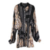 Large Size Ladies' 2023 Spring Loose Causal Shirts Batwing Sleeve Plus Size Stand Collar Collect Waist Tops shirt