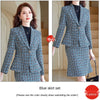 Large Size S-4XL 2022 Winter Professional Wear Women's Elegant Ladies Jacket Casual High Waist Skirt 2-piece Set of