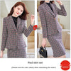 Large Size S-4XL 2022 Winter Professional Wear Women's Elegant Ladies Jacket Casual High Waist Skirt 2-piece Set of