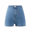 Large Size Sexy Denim Shorts Girl 2022 High Waist Thin Skinny Hips Stretch Leg Length Tight Tight Stretch Hips Jeans Women