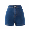 Large Size Sexy Denim Shorts Girl 2022 High Waist Thin Skinny Hips Stretch Leg Length Tight Tight Stretch Hips Jeans Women
