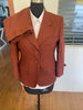 Latest 100% Wool Classic Brown Female Skirt Suits Set Uniform Formal Office Business Jacket Blazer Women OL 2 Pieces Costume