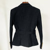Latest Popular Single Product Ladies Geometric Pattern With Belt Texture Blazer Trendy Slim Design Spring Fall Jacket