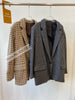 Latest Worsted Wool Houndstooth Contour Long Sleeve One Button Blazer Outerwear Top