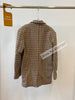 Latest Worsted Wool Houndstooth Contour Long Sleeve One Button Blazer Outerwear Top