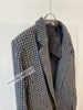 Latest Worsted Wool Houndstooth Contour Long Sleeve One Button Blazer Outerwear Top