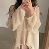 Lazy Style Full Sleeves Solid Jumpers Tops Hollow Out Sexy Women Casual Streetwear Chic Femme Sweaters Y2K Pullovers