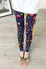 Leggings Hot Sell Women's Skull&flower Black Leggings Digital Print Pants Trousers Stretch Pants LG01