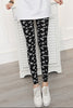 Leggings Hot Sell Women's Skull&flower Black Leggings Digital Print Pants Trousers Stretch Pants LG01