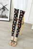 Leggings Hot Sell Women's Skull&flower Black Leggings Digital Print Pants Trousers Stretch Pants LG01