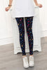 Leggings Hot Sell Women's Skull&flower Black Leggings Digital Print Pants Trousers Stretch Pants LG01