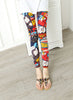 Leggings Hot Sell Women's Skull&flower Black Leggings Digital Print Pants Trousers Stretch Pants LG01