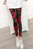Leggings Hot Sell Women's Skull&flower Black Leggings Digital Print Pants Trousers Stretch Pants LG01