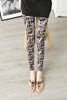 Leggings Hot Sell Women's Skull&flower Black Leggings Digital Print Pants Trousers Stretch Pants LG01