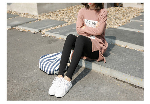 Leggings Women Femme Leggins Winter Pants Women's 2022 Warm Solid Thick Thread Cotton High Waist Slim Casual