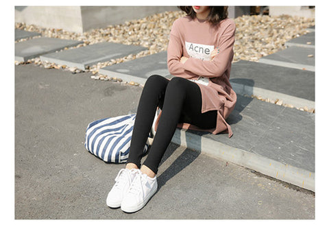 Leggings Women Femme Leggins Winter Pants Women's 2022 Warm Solid Thick Thread Cotton High Waist Slim Casual