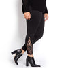 Leggings Women New Fashion Black Lace Patchwork Basic Fitness Pants Jeggings Plus Size 3XL 4XL 5XL 6XL