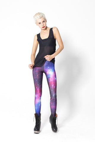 Leggings pants Skinny High Waist Leggings Women Starry sky ,Boss Girl ,Just Do It, top Sportswear Stretchable Pants Fitness