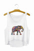 Elephant Crop Top Summer Style Tank Top Fitness Women Tops Cropped Fashion Mujer 2022 Camisole F733