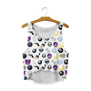 The Batman Sign Cartoon Printed Black Crop Tops Summer Elastic Cute Sexy Tank Top Fitness Women Cropped Vest F669
