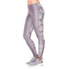 3D print retro bones black skeleton sexy women casual punk rock leggins High Waist fullprint pants Leggings