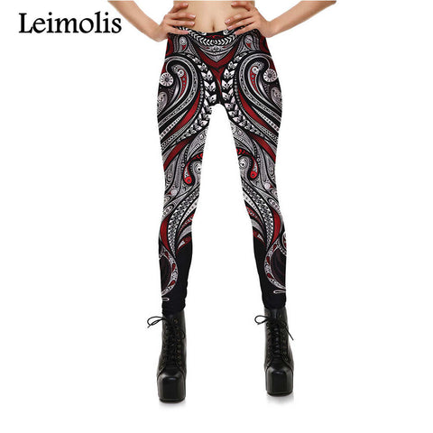 3D printed deadly octopus tentacle harajuku gothic plus size high waist push up fitness workout leggings women pants