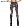 3D printed deadly octopus tentacle harajuku gothic plus size high waist push up fitness workout leggings women pants