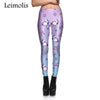3D printed fitness push up workout leggings women gothic unicorn rainbow stars plus size High Waist punk rock pants