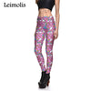 3D printed fitness push up workout leggings women gothic unicorn rainbow stars plus size High Waist punk rock pants
