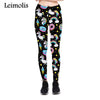 3D printed fitness push up workout leggings women gothic unicorn rainbow stars plus size High Waist punk rock pants