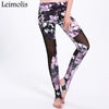 Cherry blossoms freestyle mesh Harajuku High Waist workout push up plus size stirrup fitness leggings women pants