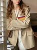Leisure Suit Women's Coat Spring Korean British Style Loose Khaki Temperament Suit Suit Blazer Women Jacket Women Clothing
