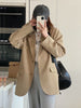 Leisure Suit Women's Coat Spring Korean British Style Loose Khaki Temperament Suit Suit Blazer Women Jacket Women Clothing